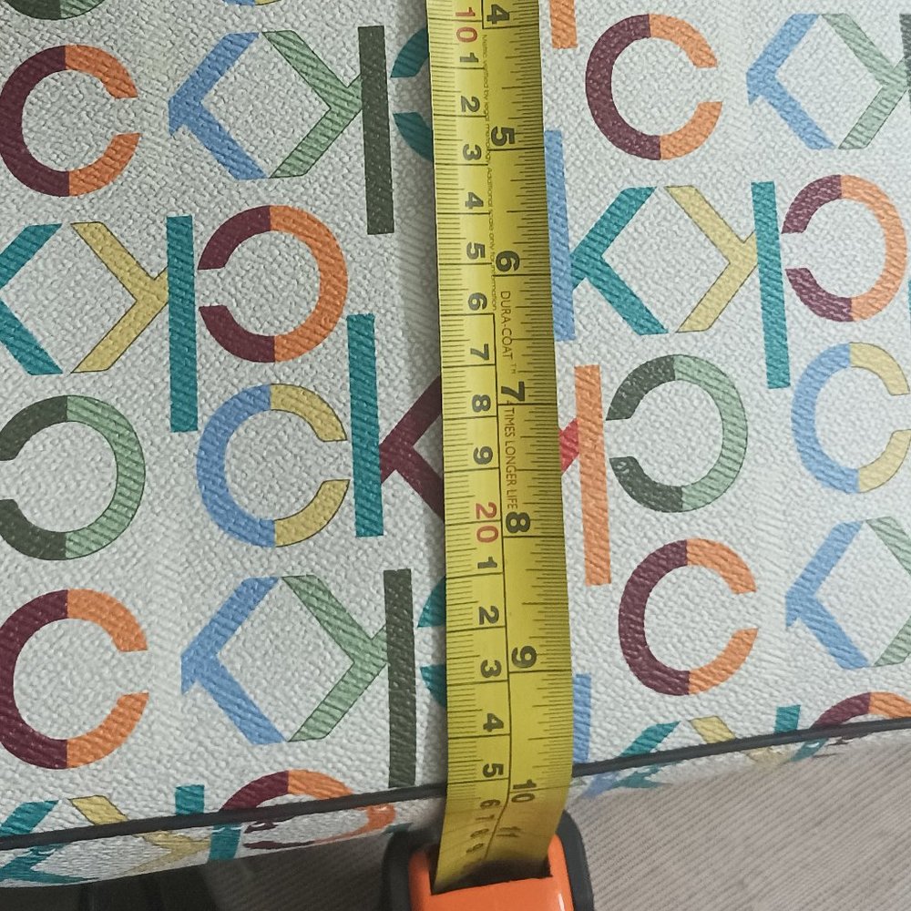 Authentic Calvin Klein coated PVC rainbow signature tote bag - Picture 12 of 14